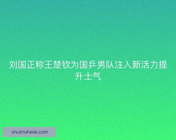 刘国正称王楚钦为国乒男队注入新活力提升士气